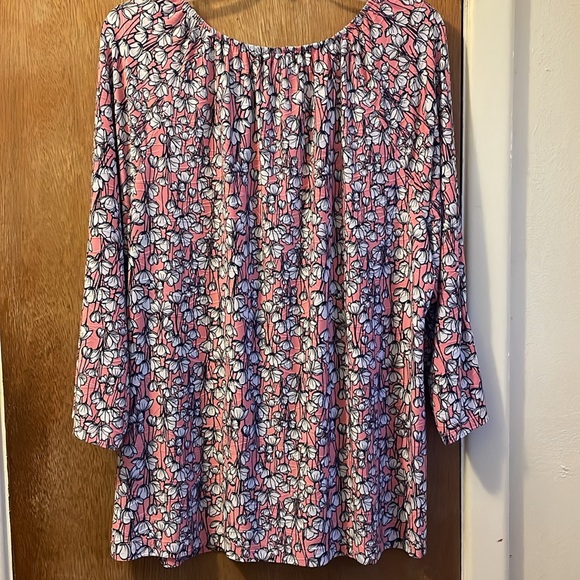 Croft & Barrow Soft Elastic Neckline Top Sz 1X Exclusive Of Decoration! - Picture 2 of 6